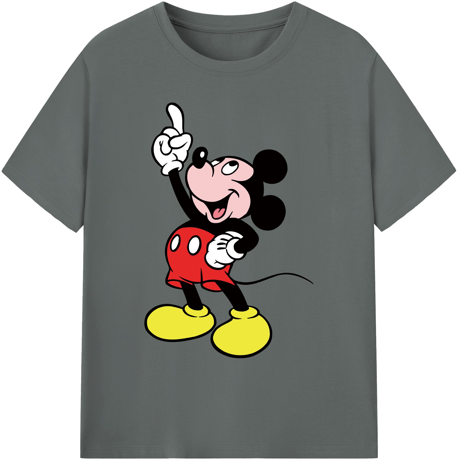 ミッキーマウス Mickey Mouse 綿100％ メンズ半袖Tシャツ｜肌触りやわらか＆通気性